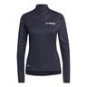 Multi Half-Zip Longsleeve Dames - donkerblauw, 