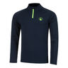 Wild Big Serve 1/4 Zip Longsleeve Heren-Donkerblauw,Neongroen