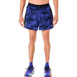 ASICS Kleding ASICS Fujitrail AOP 5in Hardloopshorts Heren-donkerblauw, blauw