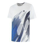 K-Swiss T-shirt K-Swiss KS AP HYPERCOURT PRINT CREW 6 T-shirt Heren-wit