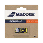 Babolat Toebehoren voor rackets Babolat Custom Damp Demper Verpakking 2 Stuks-Zwart,Geel