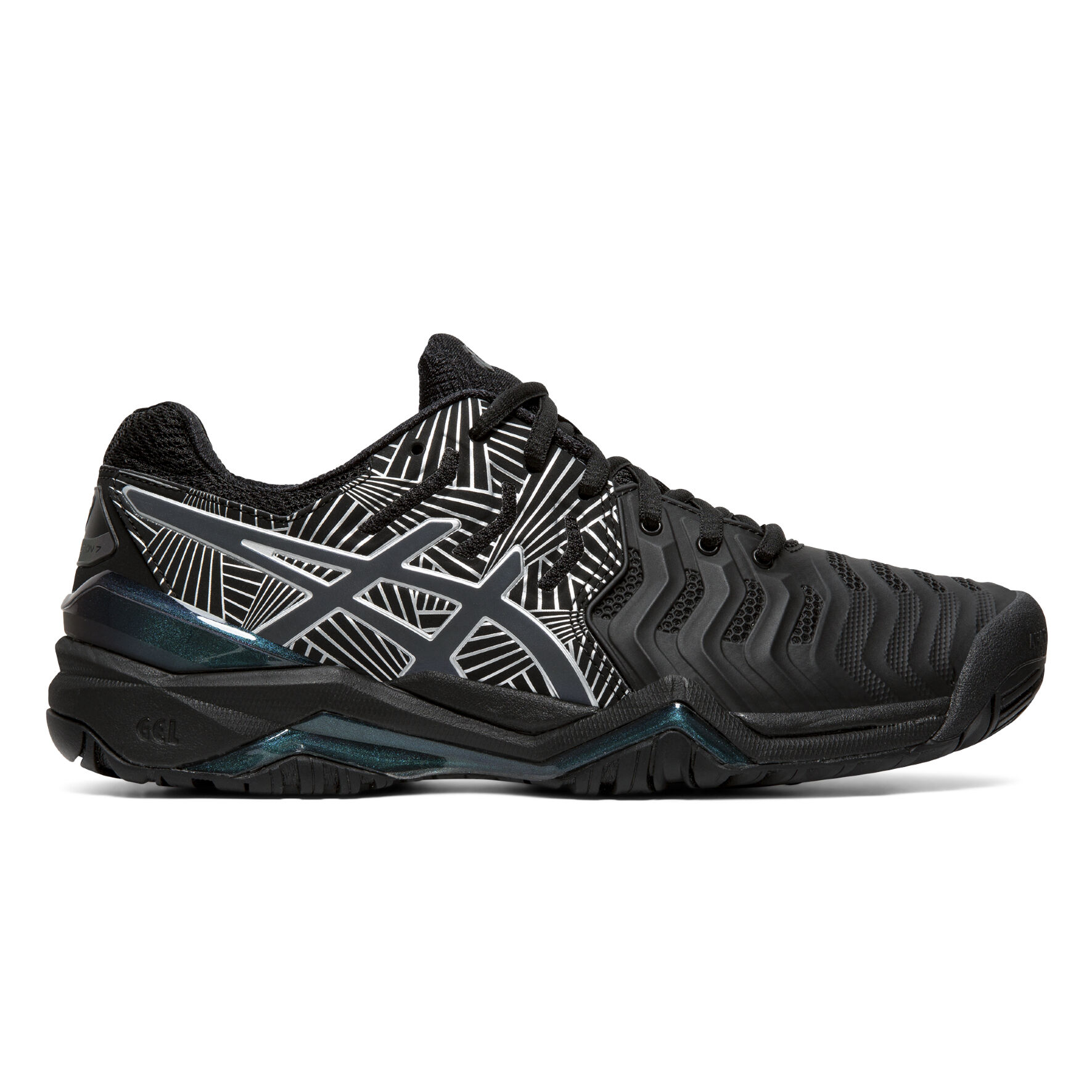 Buy ASICS Gel Resolution 7 Allcourt Schoen Dames Zwart Wit online Tennis Point NL