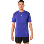 ASICS Kleding ASICS Road Seamless Hardloopshirt Heren-blauw, paars