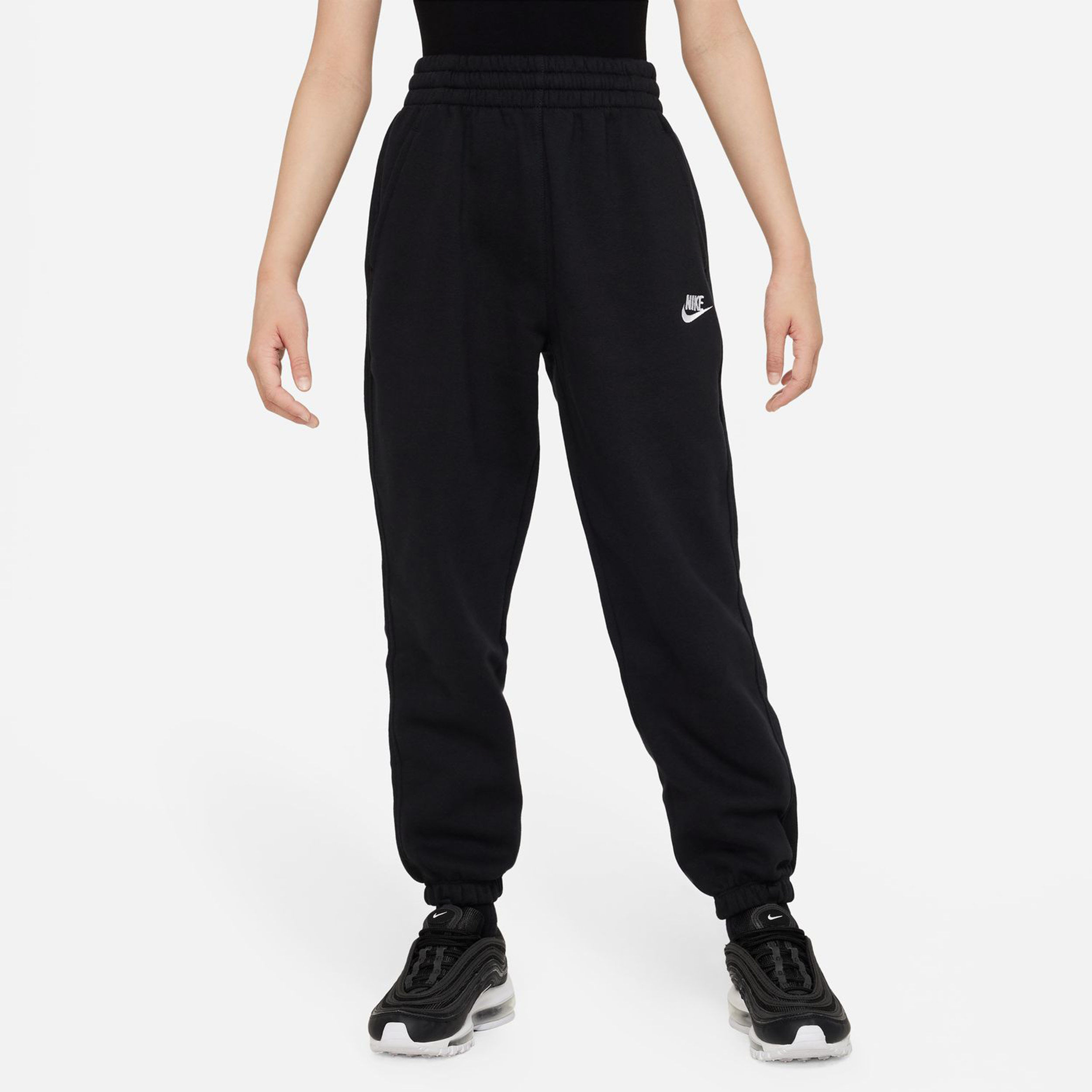 Buy Nike Club Fleece Loose Trainingsbroek Meisjes Zwart Wit online Tennis Point NL