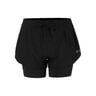 Velociti Pro 4in 2n1  Hardloopshorts Dames-zwart, zilver