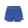 Teamline 2in1 Short Voor Tennisballen Dames-Blauw
