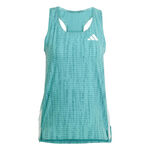 adidas Kleding adidas Adizero Singlet Hardloopshirt Dames-Turkoois,Donkergroen