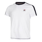 Fila Kleding Fila Elias T-shirt Heren-Wit,Donkerblauw