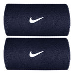 Nike Kleding Nike Swoosh Classic Doublewide Zweetband Unisex - donkerblauw, wit