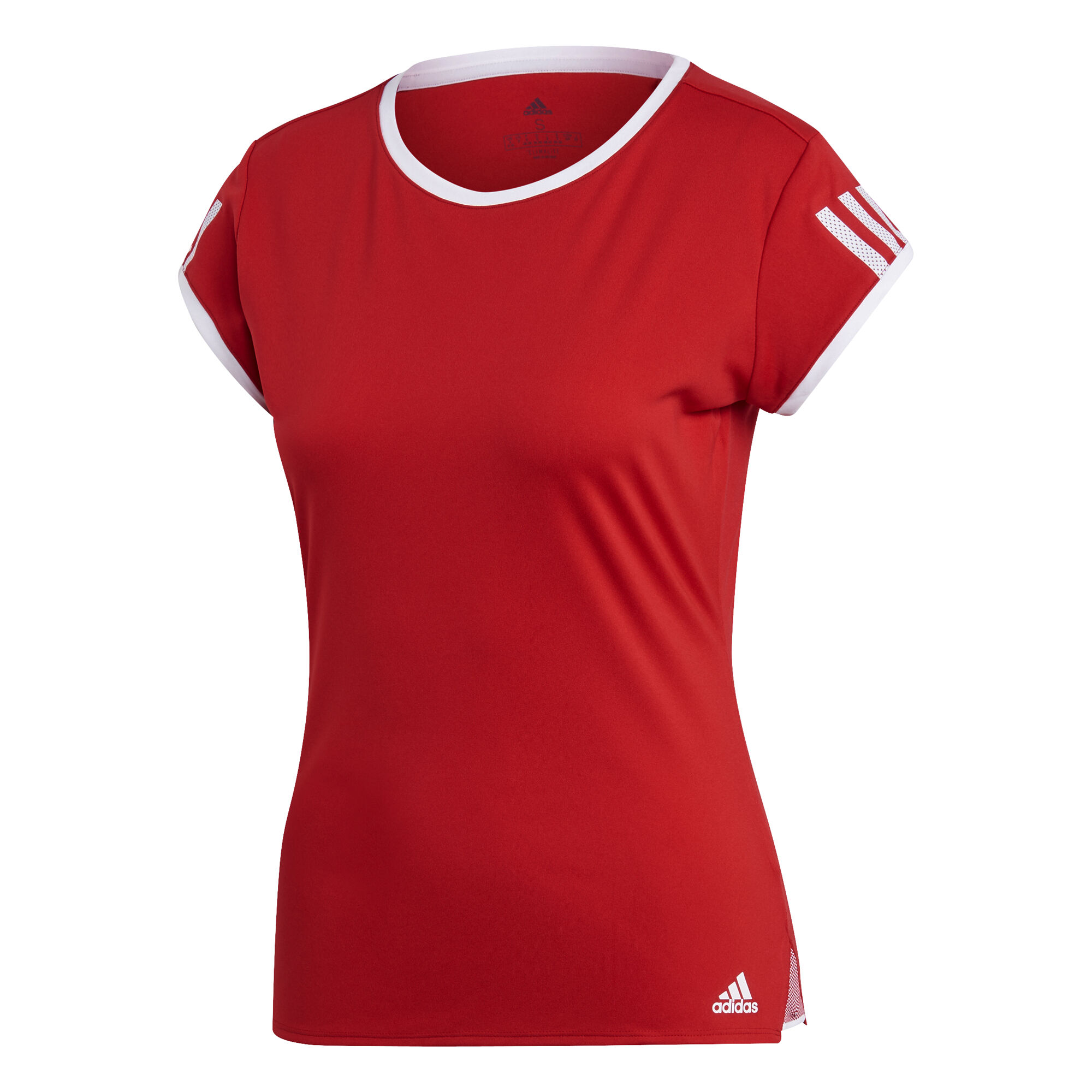Buy adidas Club 3 Stripes T shirt Dames Rood Wit online Tennis Point NL