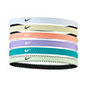Nike Flex Classic Haarband Verpakking 6 Stuks-Paars,Wit