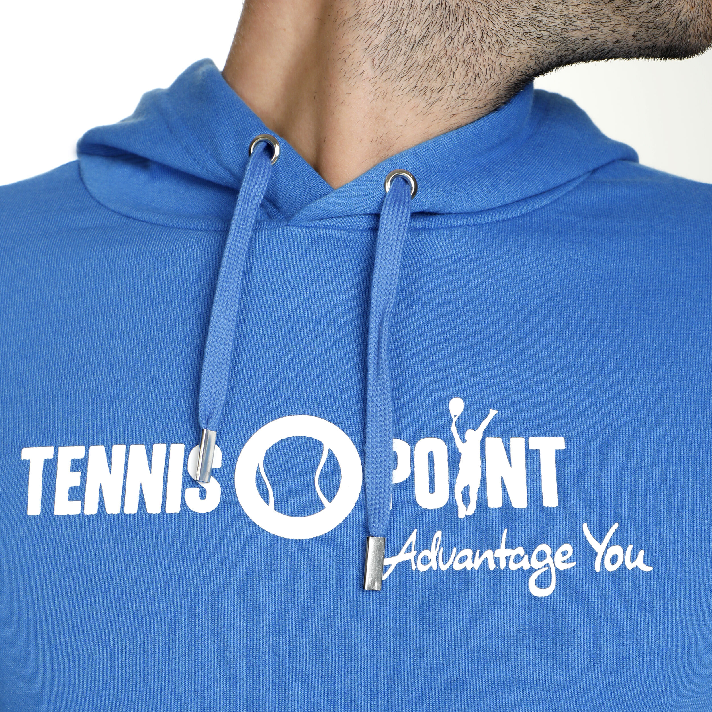 Buy Tennis Point Logo Sweater Met Capuchon Heren Blauw Wit online Tennis Point NL