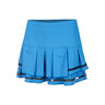 Long Pleat Tier Rok Dames-Blauw,Zwart