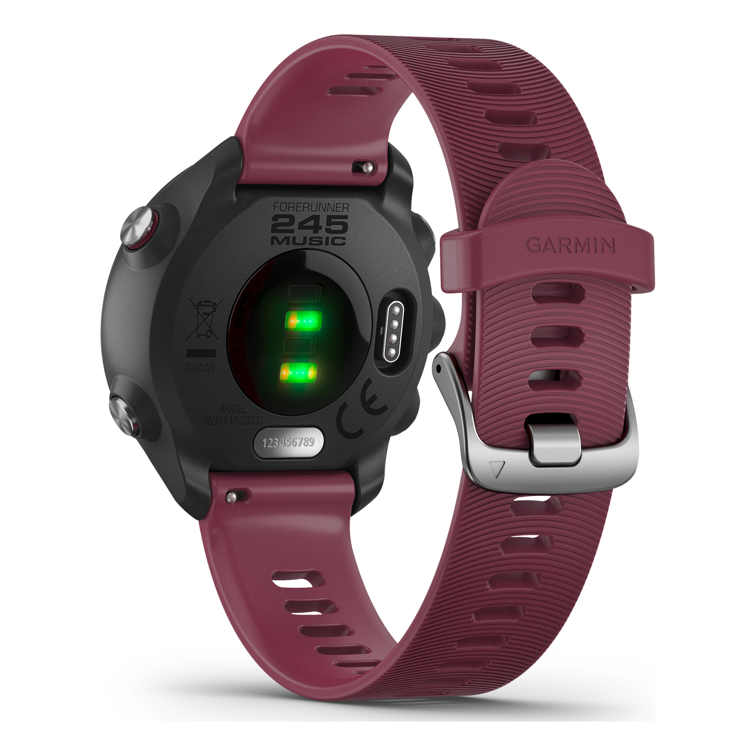 Forerunner 245 Polshorloge Berry Zwart