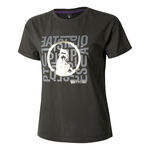 Quiet Please Kleding Quiet Please Glitter Word Salad T-shirt Dames-Antraciet