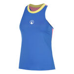 Quiet Please Tenniskleding Quiet Please Racerback 2.0 Tanktop Dames-blauw, wit