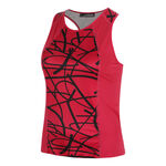JLindeberg Kleding JLindeberg Miria Printed Tanktop Dames-Rood,Zwart