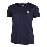 Fila Kleding Fila Leonie T-shirt Dames-Donkerblauw,Wit