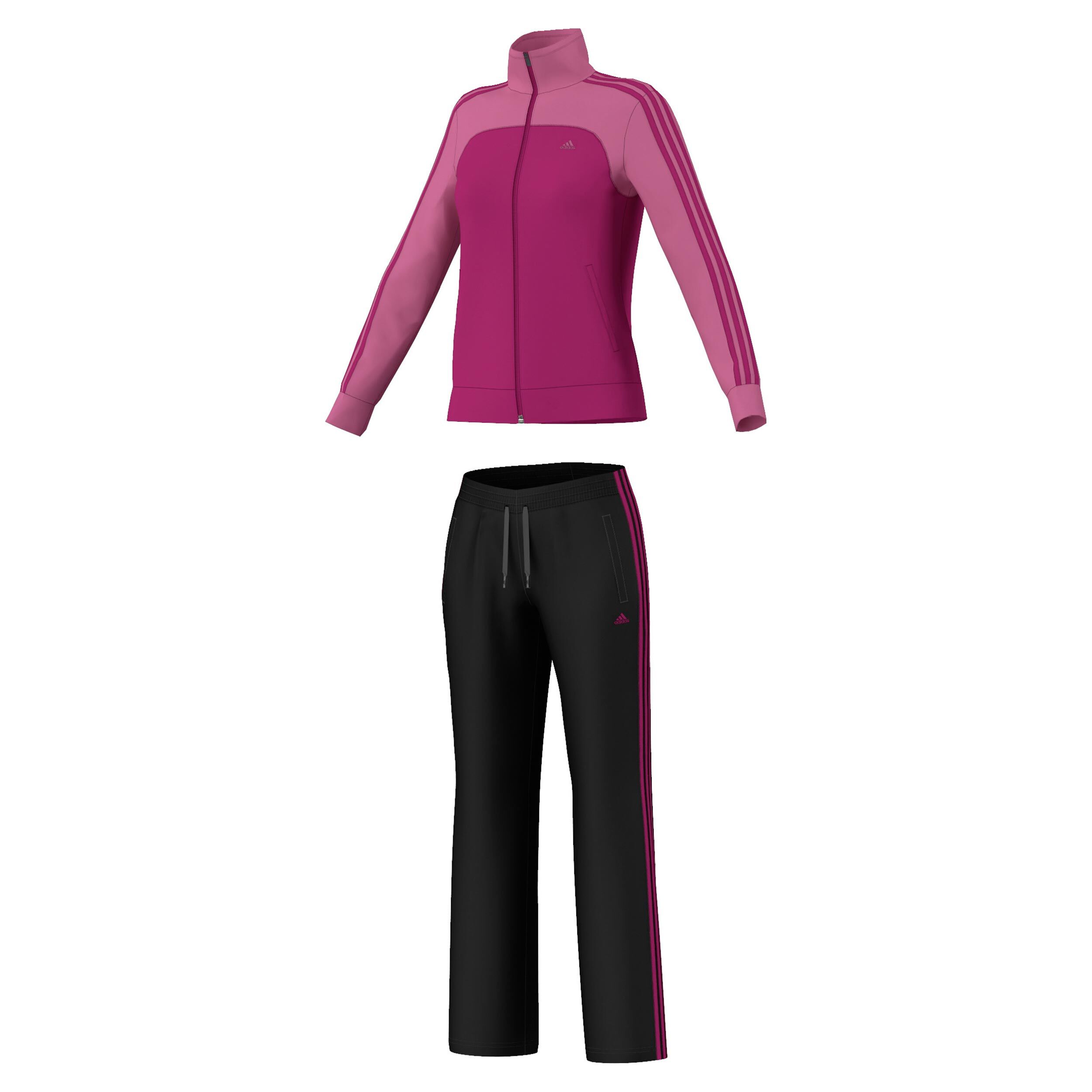 adidas Essentials 3Stripes Knit Suit Trainingspak Dames adidas Essentials 3Stripes Knit Suit adidas