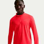 Nike Kleding Nike Pacer Half-Zip Hardloopshirt Heren - lichtrood, zilver