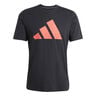 Essentials Feel Ready Logo T-shirt Heren - zwart, koraal