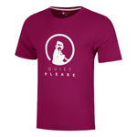 Quiet Please Kleding Quiet Please Trainings T-shirt Heren-berry, wit