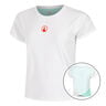Wild Cross T-shirt Dames-Wit,Turkoois