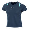 Court Dri-Fit Advantage T-shirt Dames - donkerblauw, turkoois