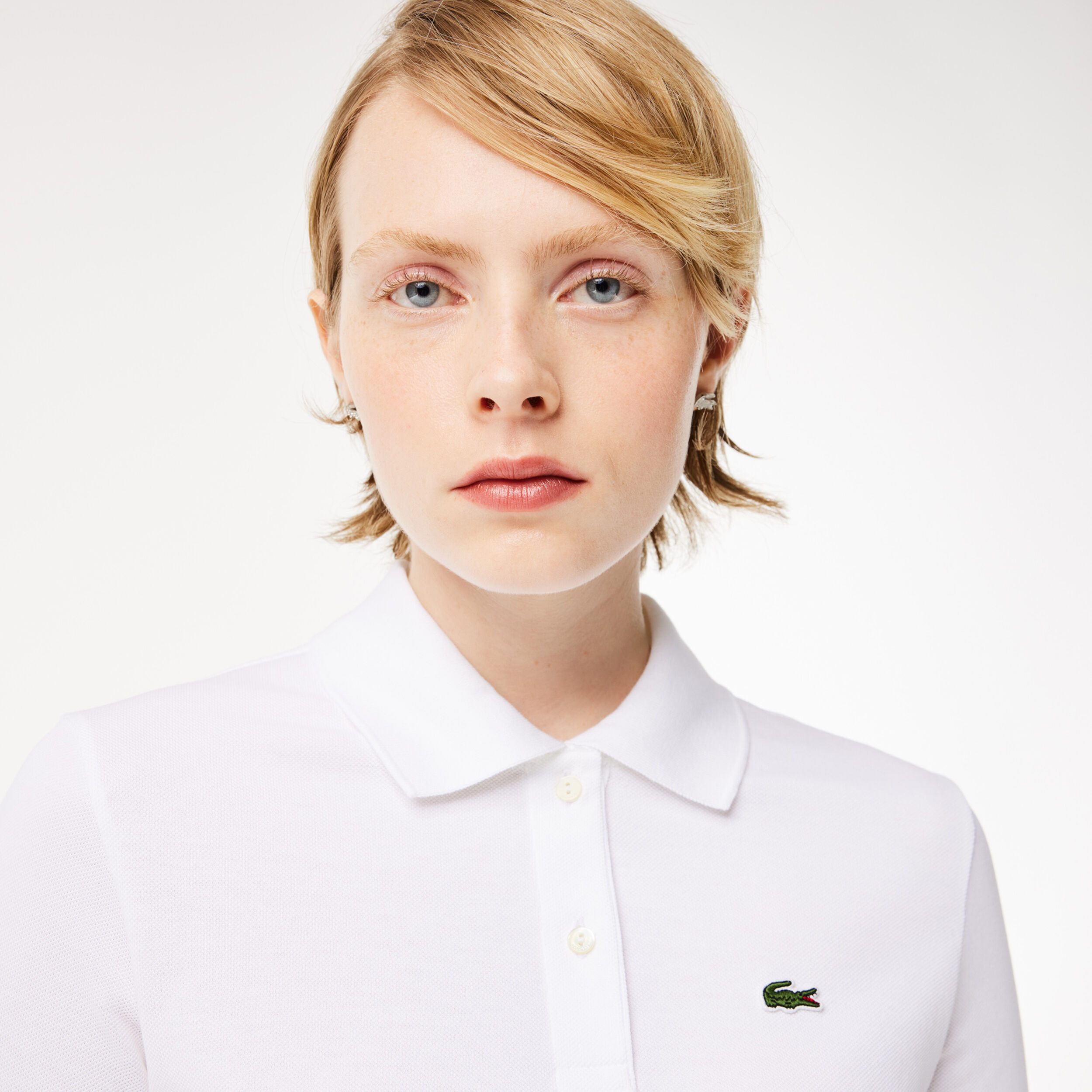 Lacoste polo wit sale