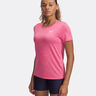 Tech Twist T-shirt Dames-Pink,Wit