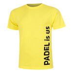 Padel-Point Kleding Padel-Point Padel Is Us T-shirt Heren-Geel,Zwart