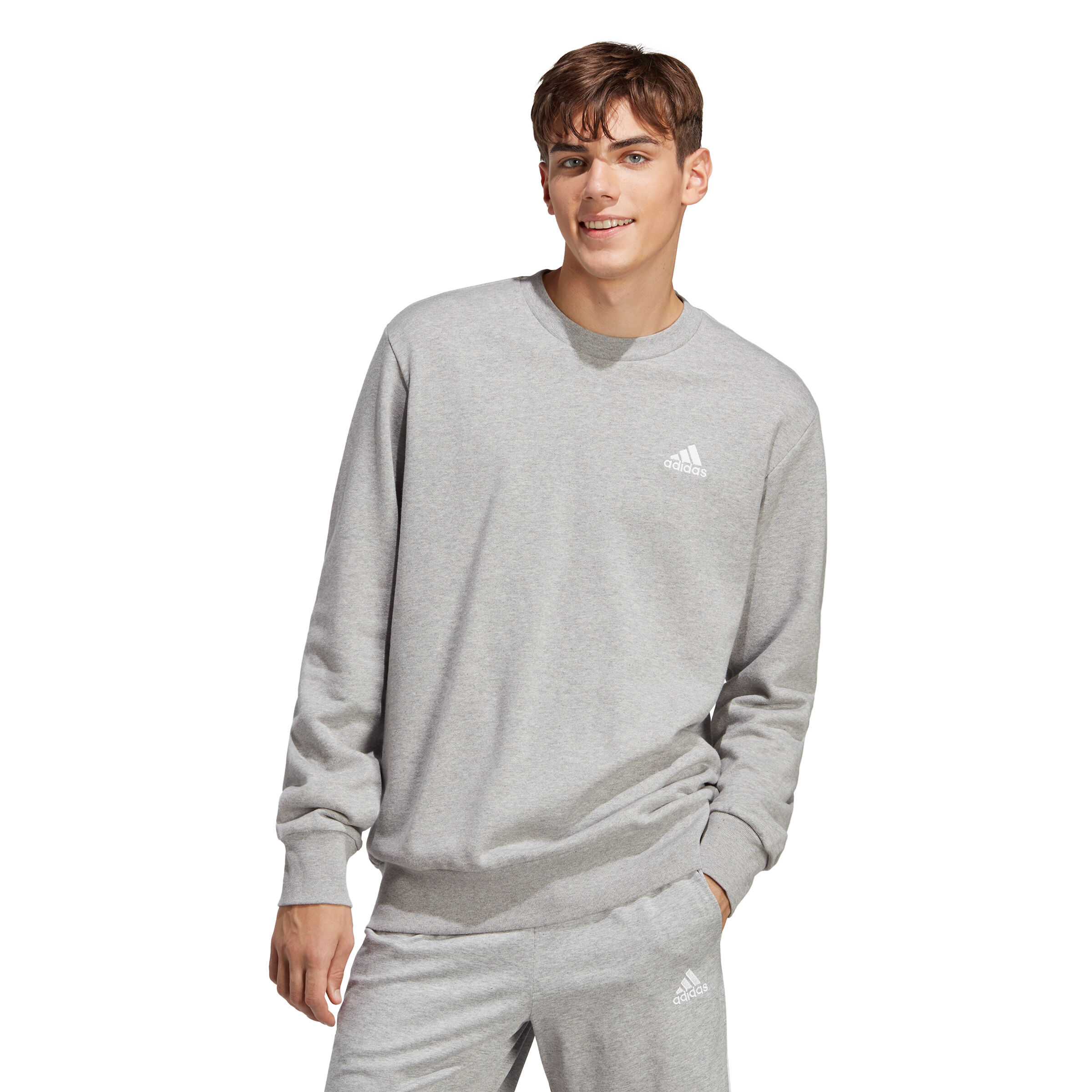 Adidas small logo sweatshirt clearance