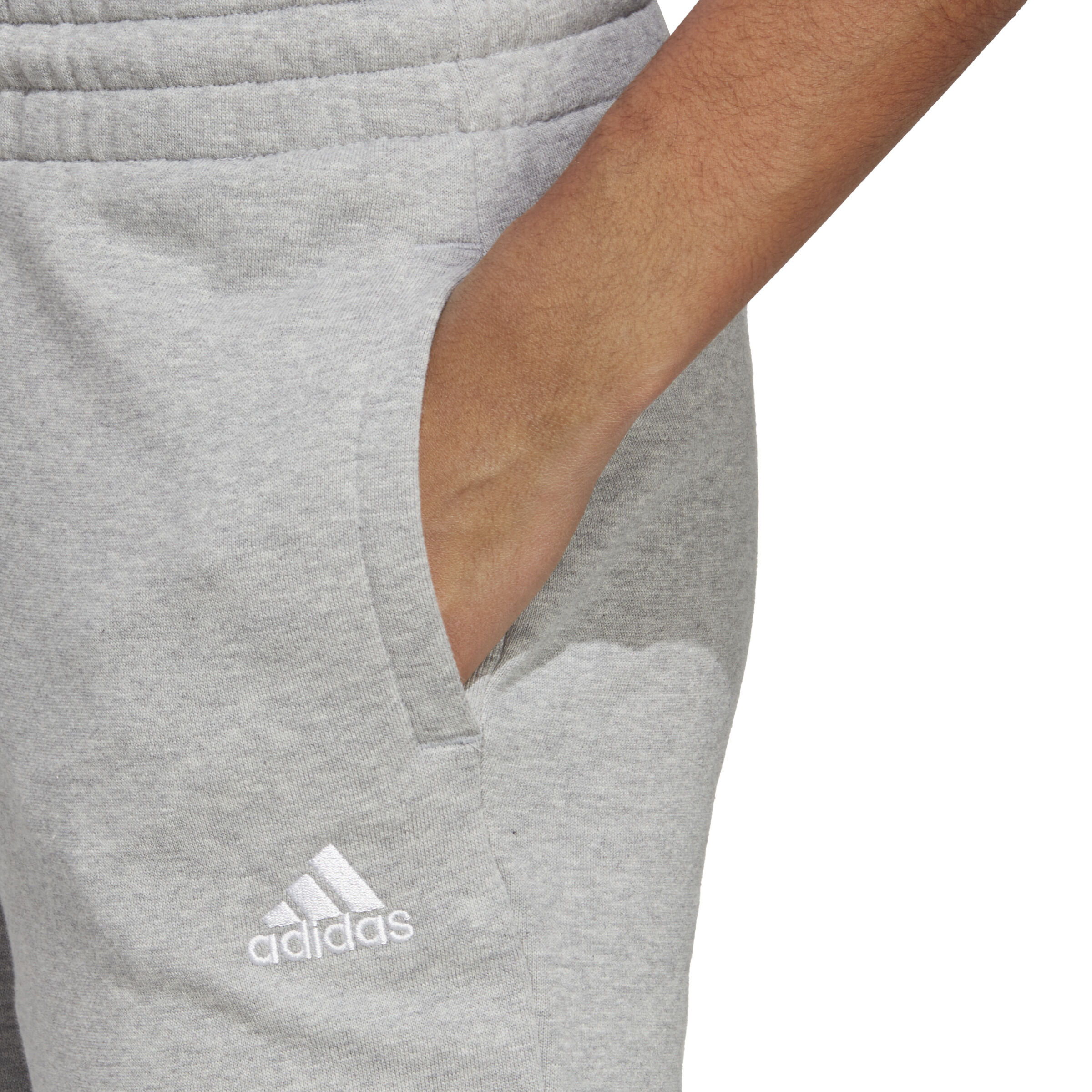Buy adidas Essentials Linear French Terry Cuffed Trainingsbroek Dames Lichtgrijs Wit online Tennis Point NL