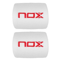 white wristband with red logo