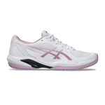 ASICS Tennisschoenen ASICS Solution Swift FF 2 Clay Gravelschoen Dames-Wit,Oud Roze