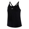 One Dri-FIT Strappy Tanktop Dames-Zwart