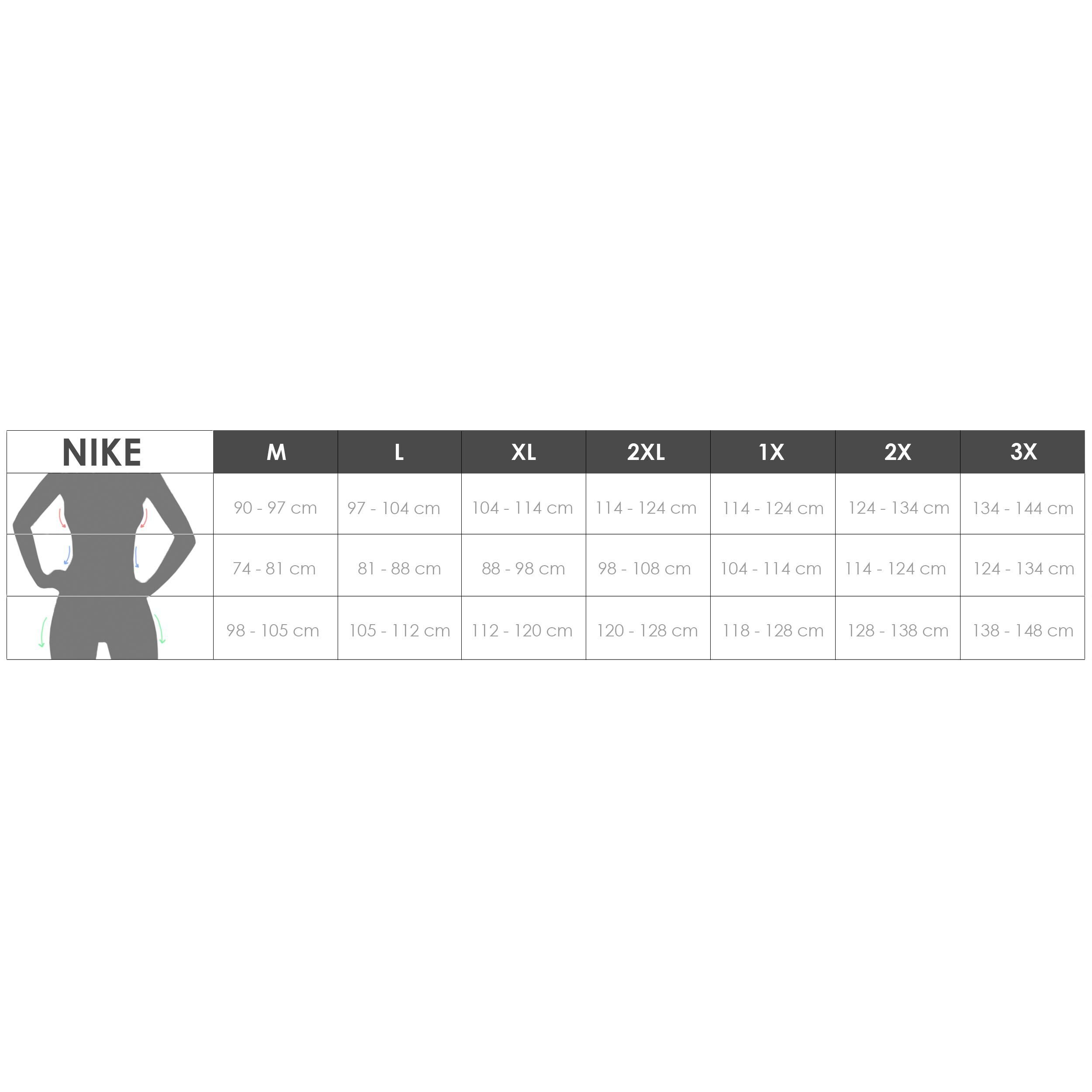 Nike trouser size chart shop