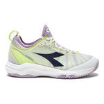 Diadora Tennisschoenen Diadora Speed Blushield Fly 4 + Gravelschoen Dames-Wit,Donkerblauw