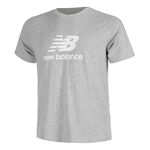 New Balance Kleding New Balance Stacked Logo Tee T-shirt Heren-Grijs