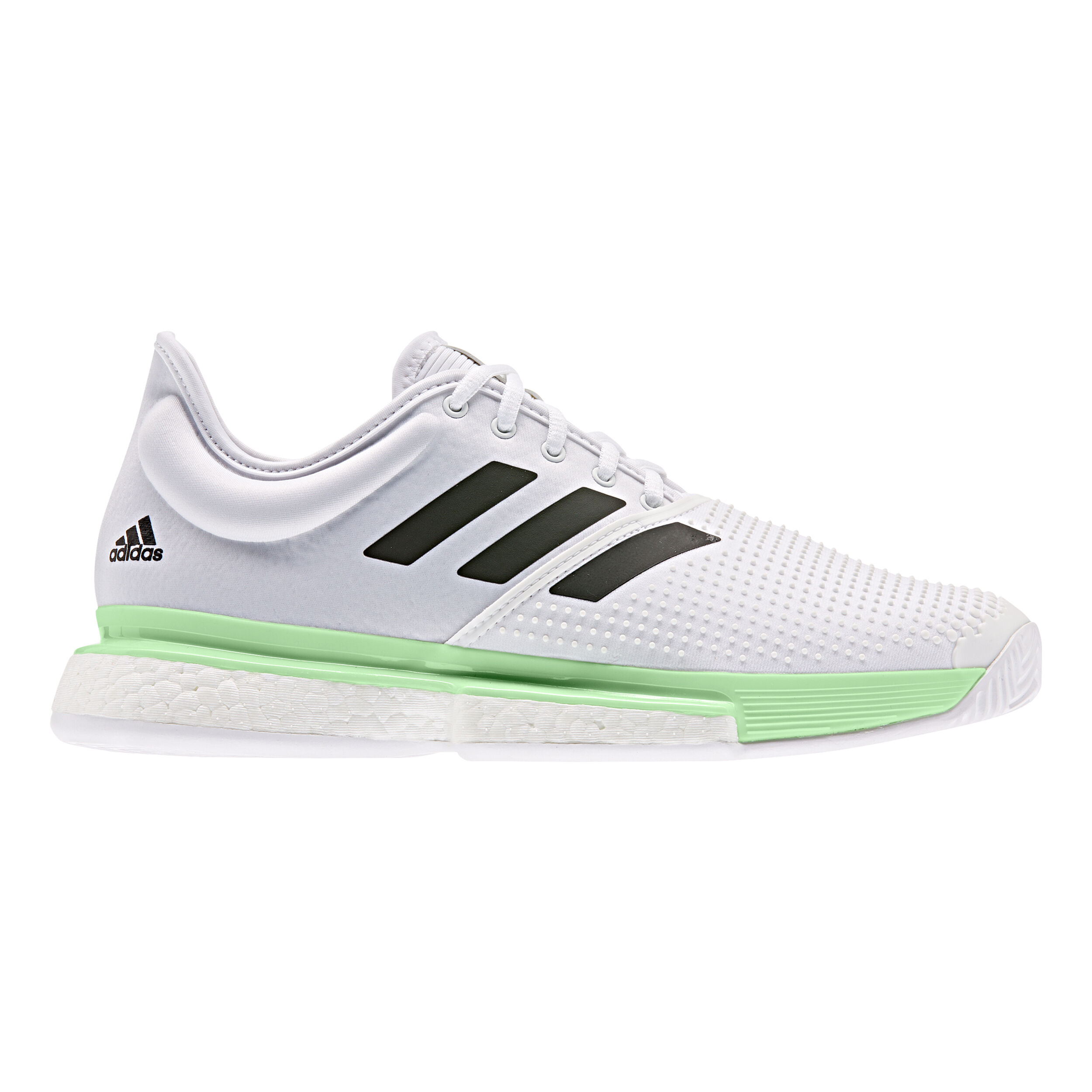 Women's solecourt boost tennis shoes active red and soft powder on sale