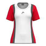 HEAD Kleding HEAD Club 25 Tech T-shirt Dames-Rood,Wit