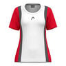 Club 25 Tech T-shirt Dames-Rood,Wit