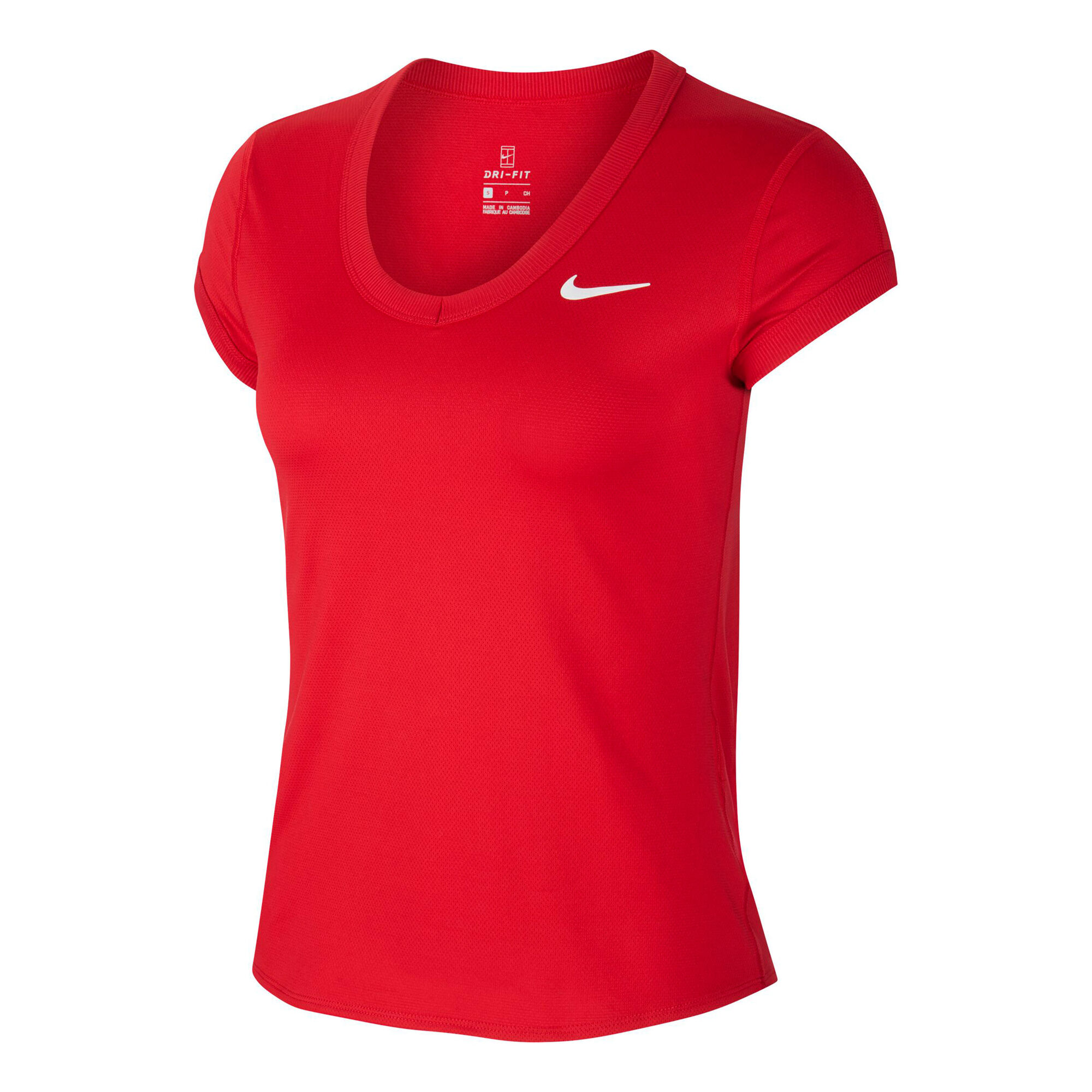Nike Court Dry Tshirt Dames Rood, Wit online kopen TennisPoint