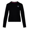 Mirella Basic Crew Sweatshirt Dames-Zwart,Wit