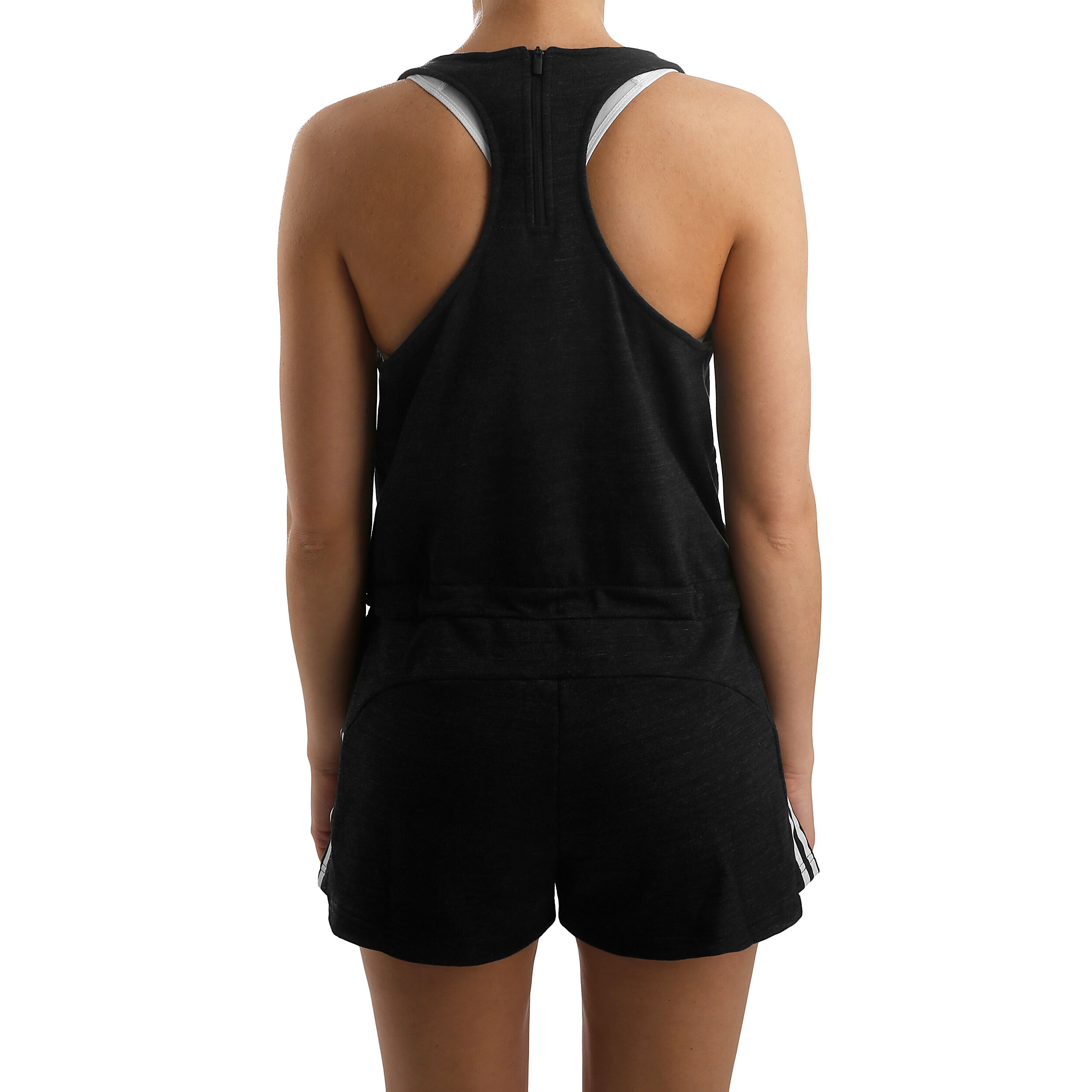 Sport To Street Romper Jumpsuit Dames Zwart Wit
