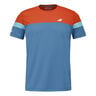 Crew Neck T-shirt Heren - donkerblauw, oranje