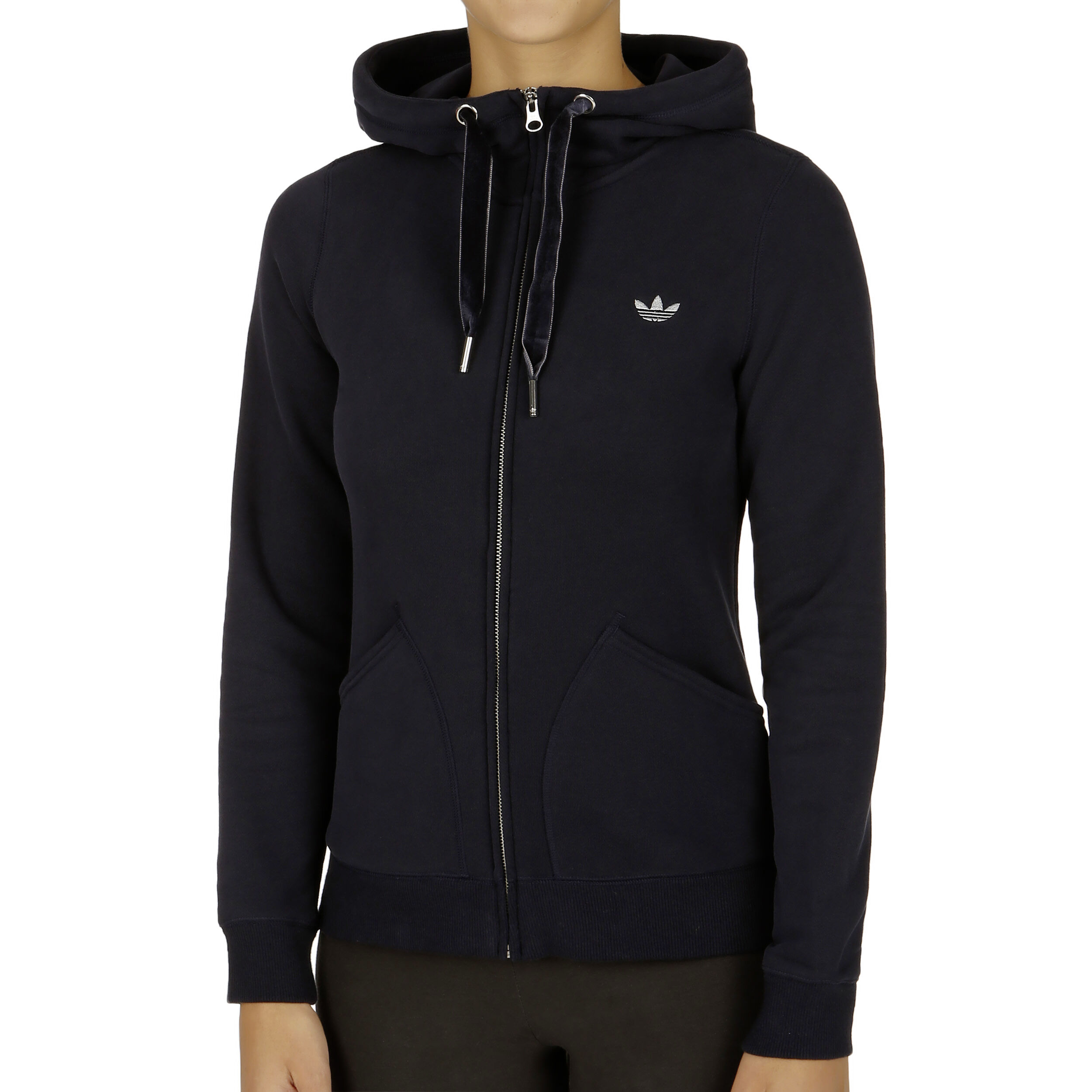 Helsinki Slim Full Zip Hoody Trainingsjack Dames Donkerblauw