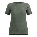 Odlo Kleding Odlo Essential Seamless Hardloopshirt Dames-olijf