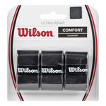 Wilson Overgrips Wilson Ultra Wrap Verpakking 3 Stuks-Zwart