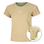Quiet Please Kleding Quiet Please Wild Cross T-shirt Dames-Beige,Neongroen